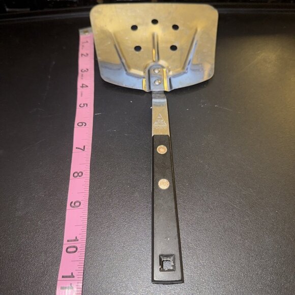 HOUSEHOLD Stainless Steel USA Spatula Turner Flipper 10" Wood Handle - Picture 6 of 16